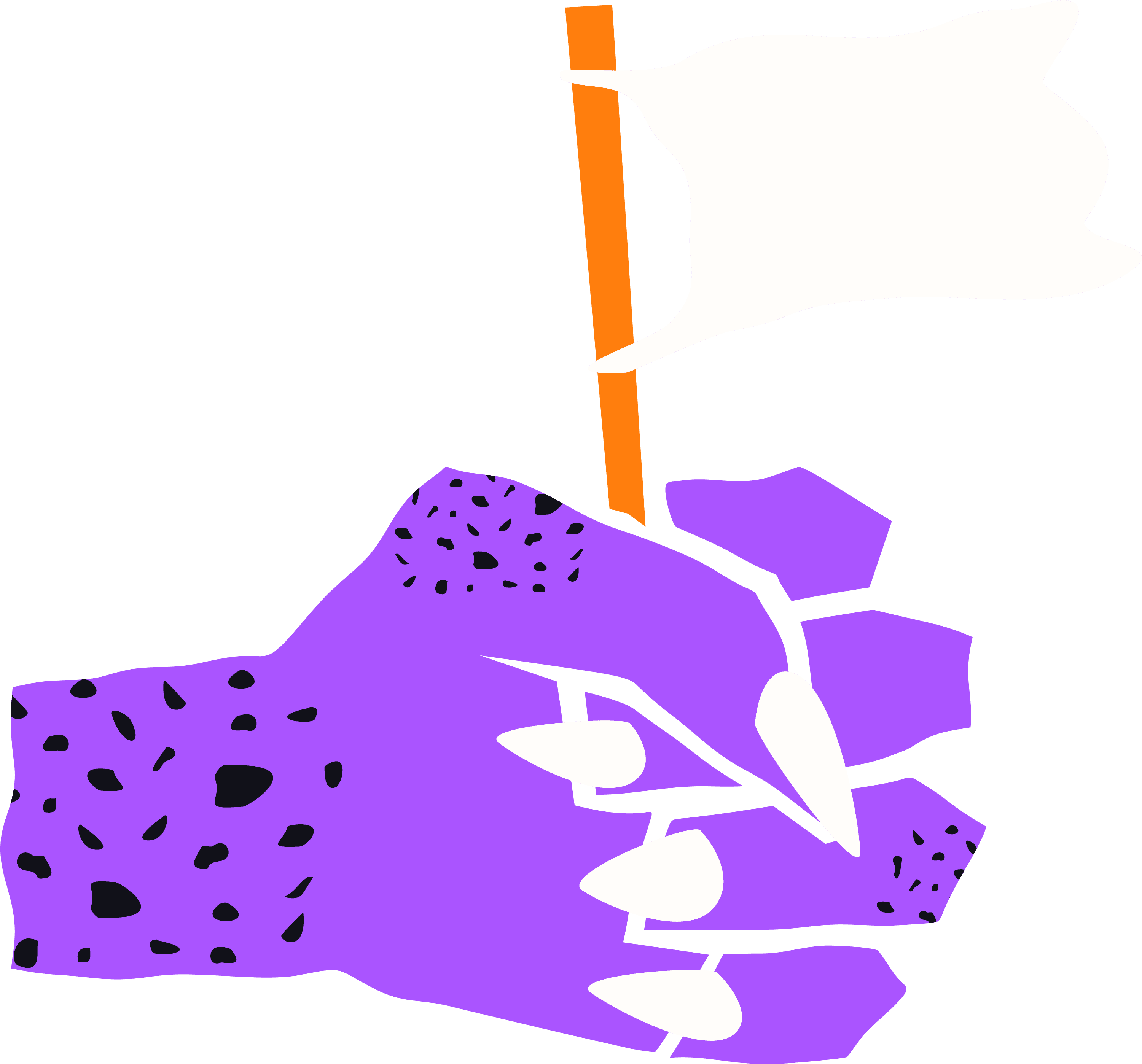 White flag of surrender illustration